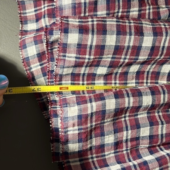 The Great Dress in Timber 100 Cotton Plaid Tiered Dress Lightweight Sheer 3 - Picture 12 of 12